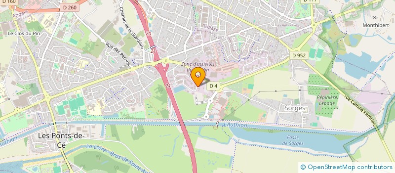 localisation de l'entreprise EVASION COTIERE  LES PONTS-DE-CE