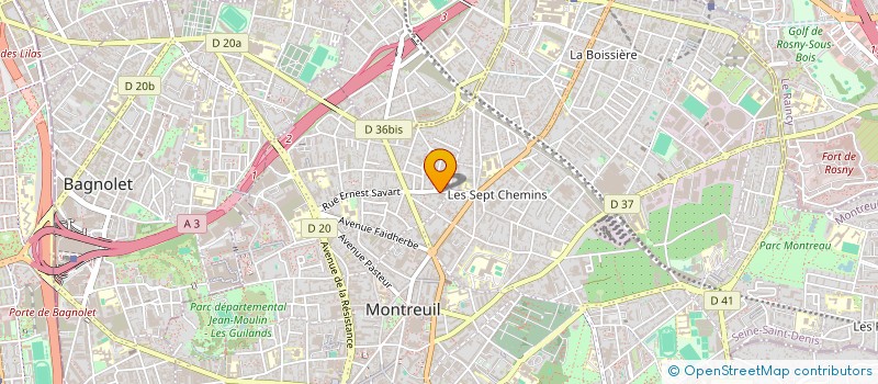 localisation de l'entreprise EVASION CREATION à MONTREUIL