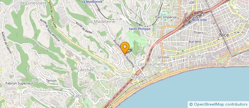 localisation de l'entreprise EVASION DEVELOPPEMENT à NICE
