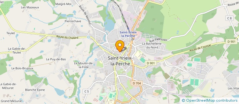 localisation de l'entreprise EVASION GOURMANDE  SAINT-YRIEIX-LA-PERCHE