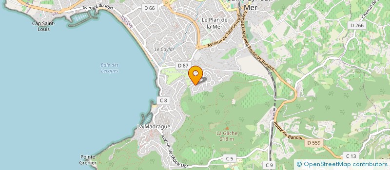 localisation de l'entreprise EVASION IMMO à SAINT-CYR-SUR-MER