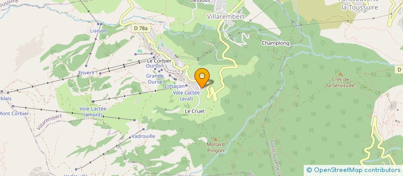 localisation de l'entreprise EVASION LE CORBIER  VILLAREMBERT