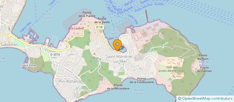 localisation de l'entreprise EVASION LOCATION à SAINT-MANDRIER-SUR-MER