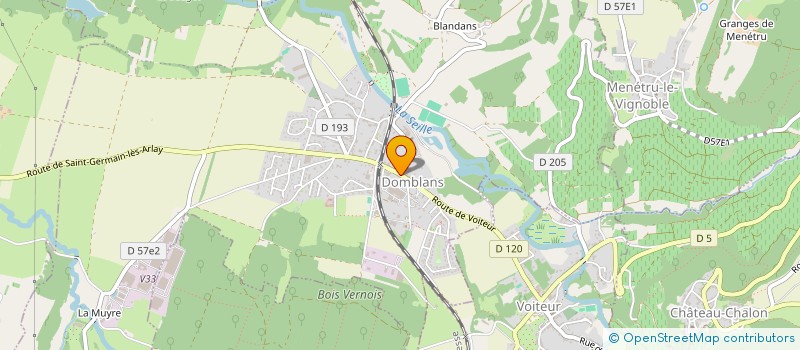 localisation de l'entreprise EVASION PECHE JURA  DOMBLANS