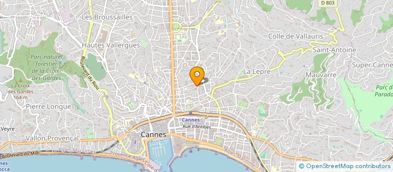 localisation de l'entreprise EVASION PLONGEE à CANNES