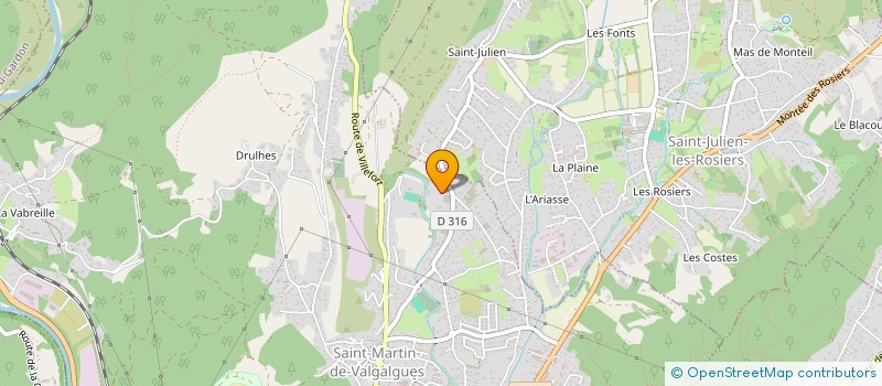 localisation de l'entreprise EVASION POUR TOUS  SAINT-MARTIN-DE-VALGALGUES