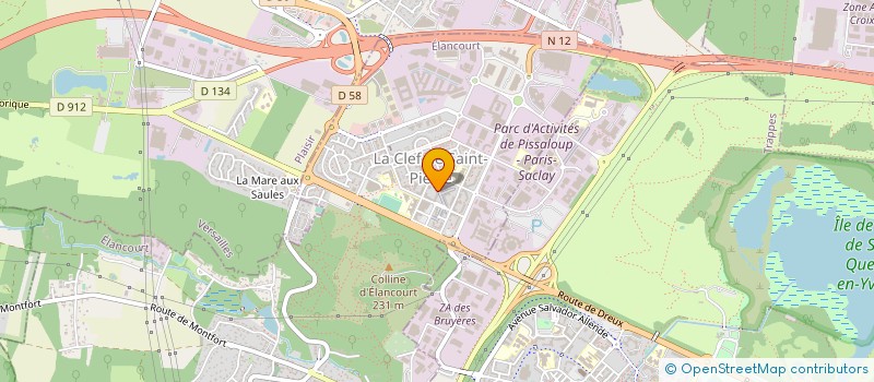 localisation de l'entreprise EVASION & SENS à ELANCOURT