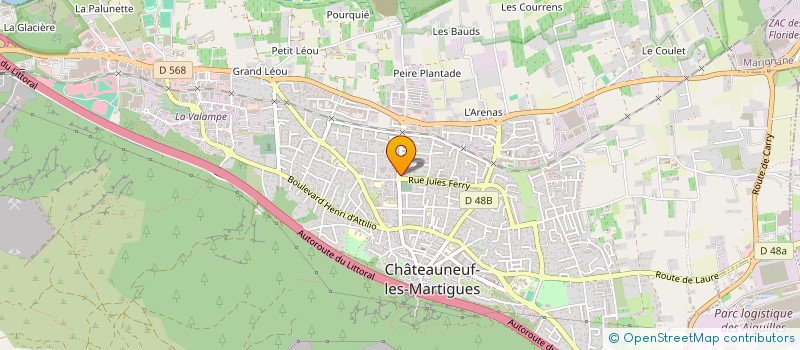 localisation de l'entreprise EVASION SERVICES à CHATEAUNEUF-LES-MARTIGUES
