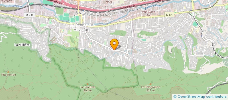 localisation de l'entreprise EVASION THEATRE NATURE ANIMATION  LA PENNE-SUR-HUVEAUNE