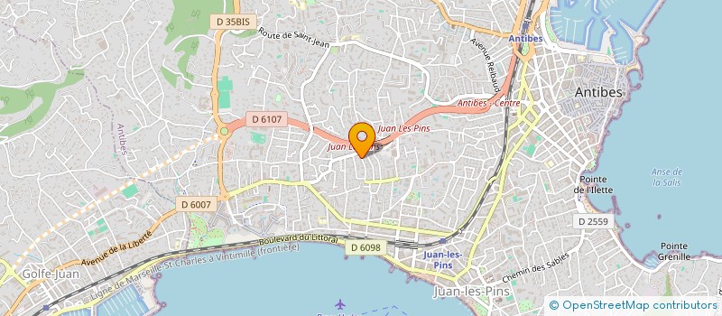 localisation de l'entreprise EVASION WEB INC à ANTIBES