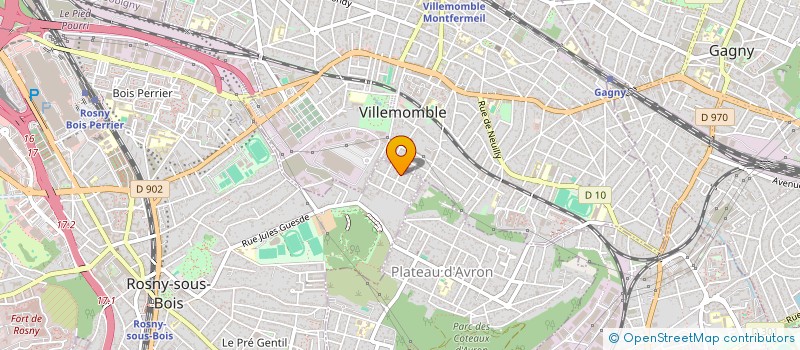 localisation de l'entreprise EVASON à ROSNY-SOUS-BOIS