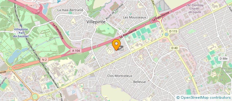 localisation de l'entreprise EVASYGRENE à VILLEPINTE