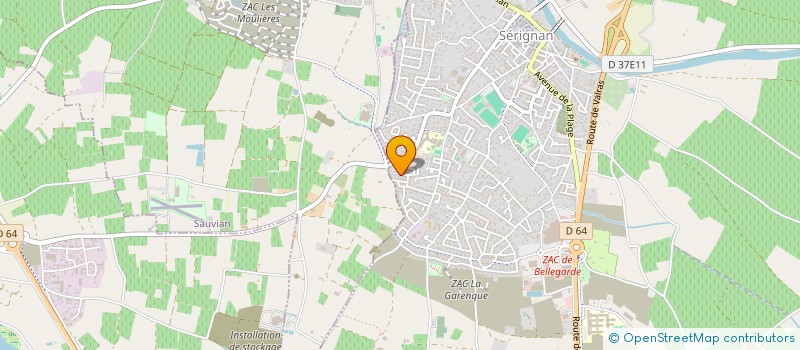 localisation de l'entreprise EVAT 97  SERIGNAN