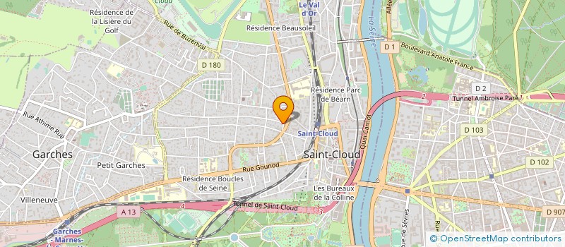 localisation de l'entreprise EVATCO à SAINT-CLOUD