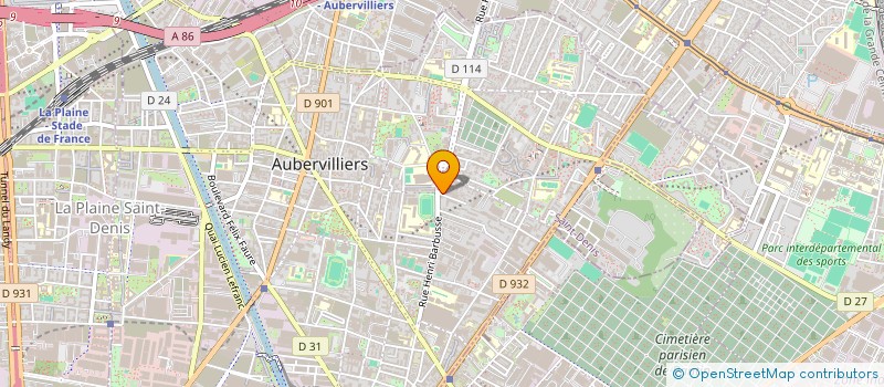 localisation de l'entreprise EVATEX  AUBERVILLIERS