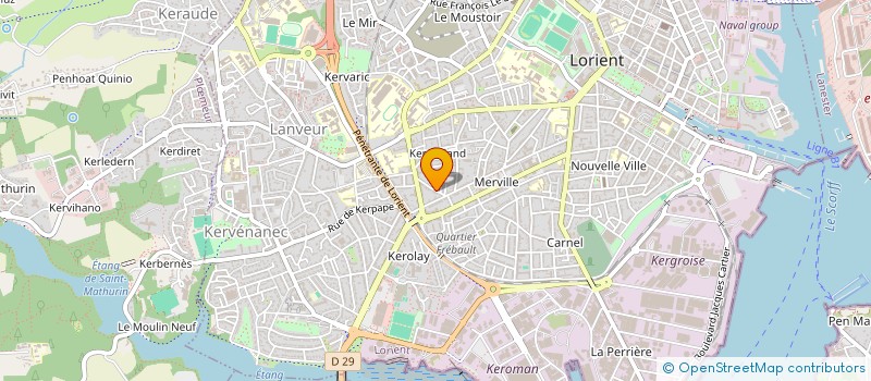 localisation de l'entreprise EVAUDELE à LORIENT