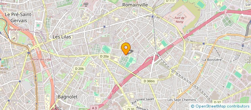 localisation de l'entreprise EVAUR à BAGNOLET