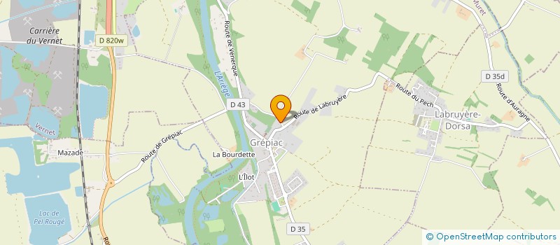 localisation de l'entreprise EVAYO BAT à GREPIAC