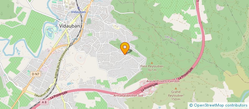 localisation de l'entreprise EVAZION  VIDAUBAN