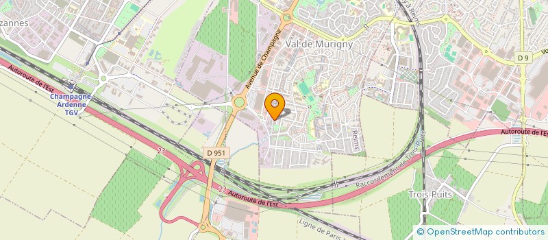 localisation de l'entreprise EVB  REIMS