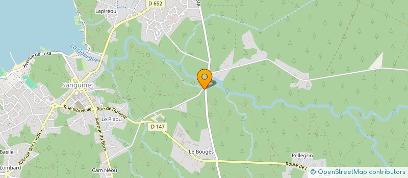 localisation de l'entreprise EVB LOCATION  SANGUINET