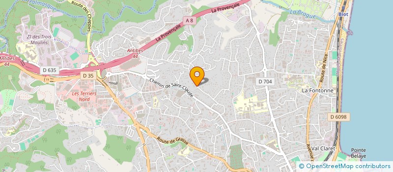 localisation de l'entreprise EVBEAT à ANTIBES