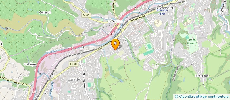 localisation de l'entreprise EVC  LORETTE