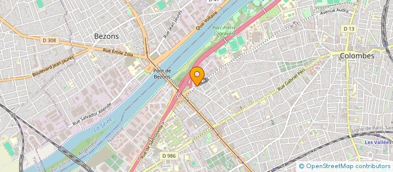localisation de l'entreprise EVC PRO à COLOMBES