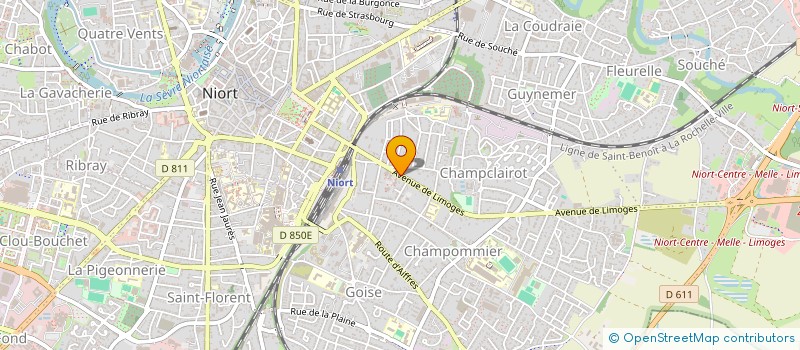 localisation de l'entreprise EVE à NIORT