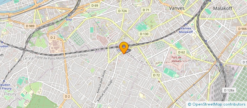 localisation de l'entreprise EVE à CLAMART