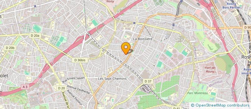 localisation de l'entreprise EVE à MONTREUIL