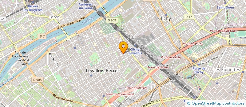 localisation de l'entreprise EVE ASSISTANCE à LEVALLOIS-PERRET