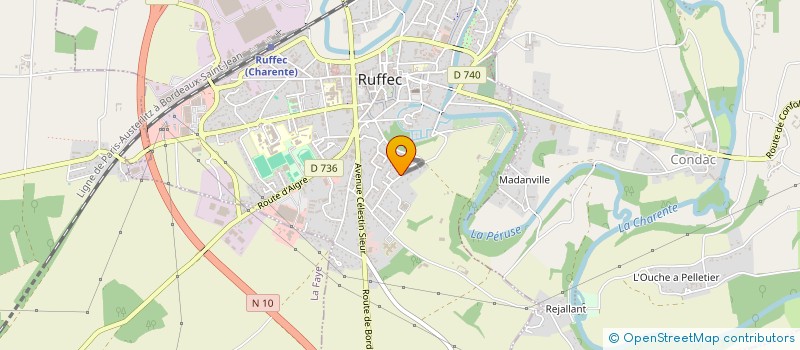 localisation de l'entreprise EVE ET MIMI ANIMATION à RUFFEC