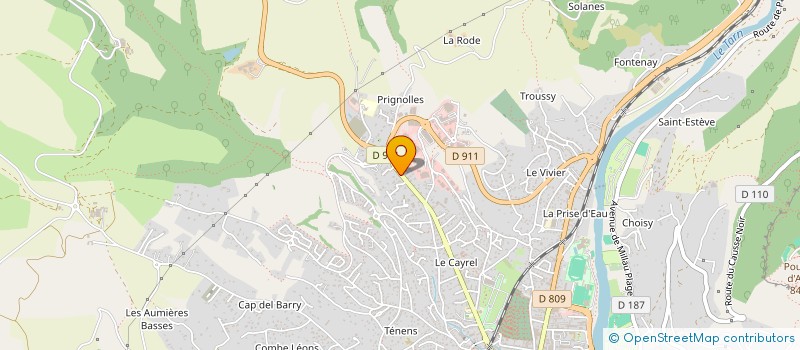 localisation de l'entreprise EVE OLIVET ET BERTRAND FAILLIE  MILLAU