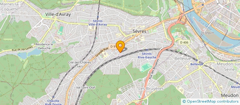 localisation de l'entreprise EVE ON AIR à SEVRES