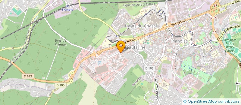 localisation de l'entreprise EVEA à BESANCON