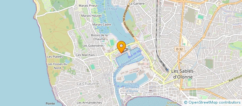 localisation de l'entreprise EVEADE SARL à LES SABLES D'OLONNE