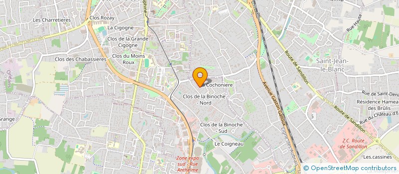 localisation de l'entreprise EVEC  ORLEANS