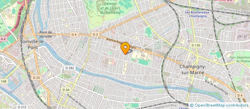 localisation de l'entreprise EVECOM à CHAMPIGNY-SUR-MARNE