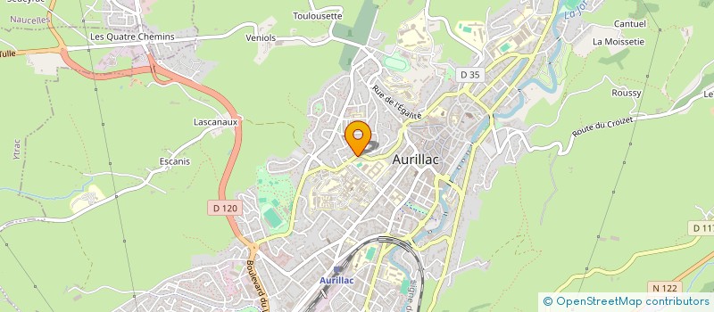 localisation de l'entreprise EVEIL ET HARMONIE à AURILLAC