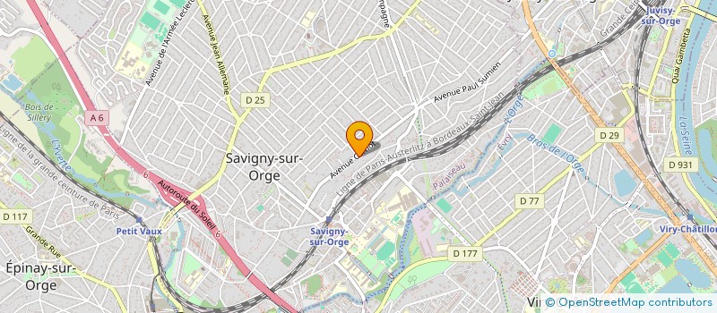localisation de l'entreprise EVELEC à SAVIGNY-SUR-ORGE