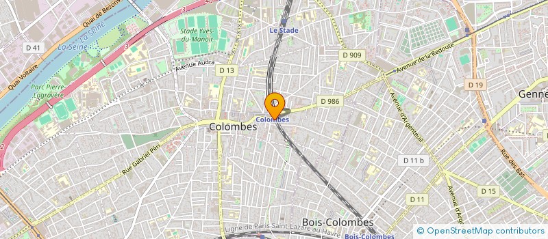 localisation de l'entreprise EVELEC à COLOMBES