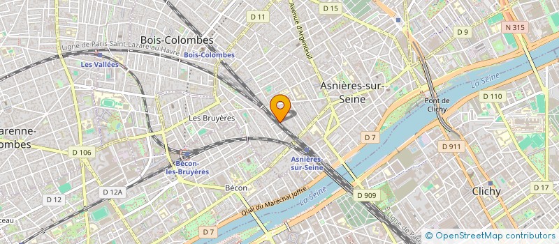 localisation de l'entreprise EVELLIA  ASNIERES-SUR-SEINE