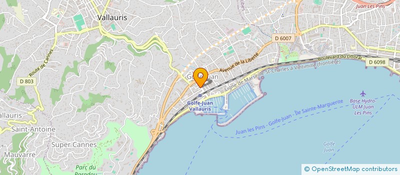 localisation de l'entreprise EVELYDE à VALLAURIS