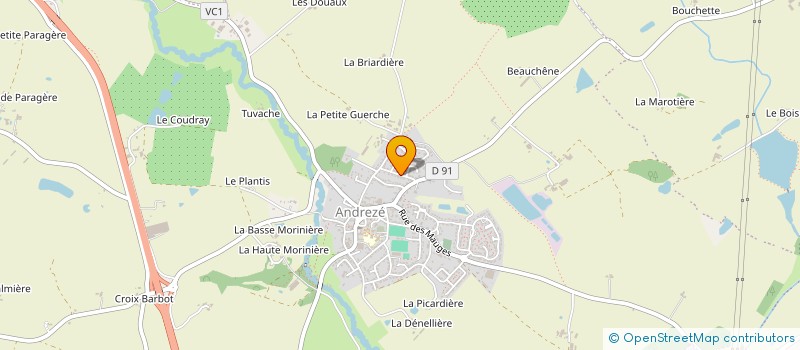 localisation de l'entreprise EVELYNE DECO à MONTREVAULT-SUR-EVRE