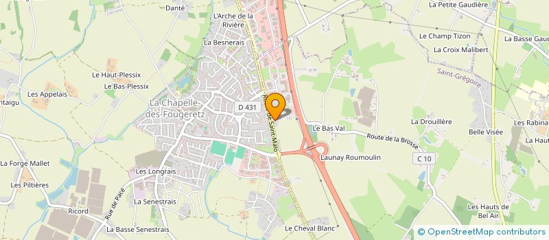 localisation de l'entreprise EVELYNE GAUDRET RICHARD  SAINT-GREGOIRE
