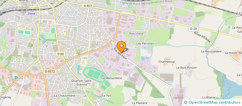 localisation de l'entreprise EVEMA  VITRE