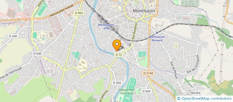 localisation de l'entreprise EVEMI à MONTLUCON