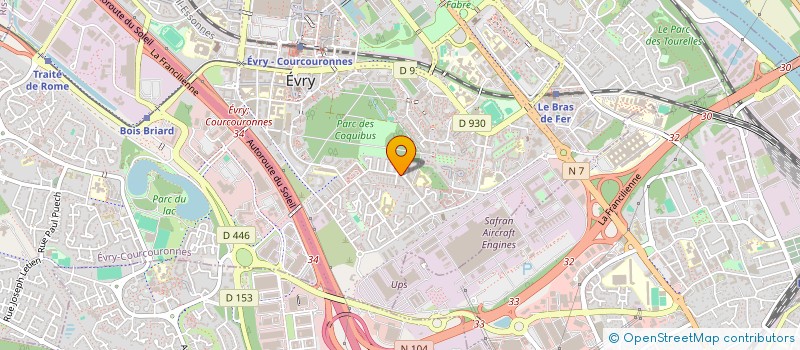 localisation de l'entreprise EVEMYSMA TAUZE à EVRY-COURCOURONNES