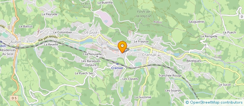 localisation de l'entreprise EVEN à CRANSAC